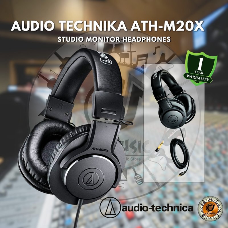 AUDIO TECHNICA ATH M20X MONITORING HEADPHONES