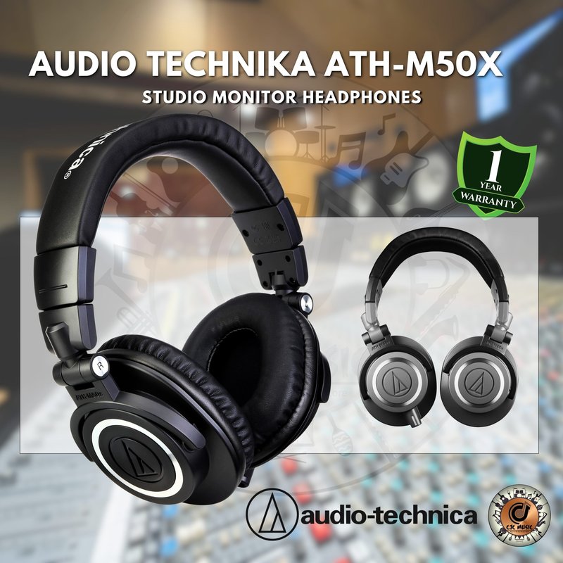 AUDIO TECHNICA ATH M50X MONITORING HEADPHONES