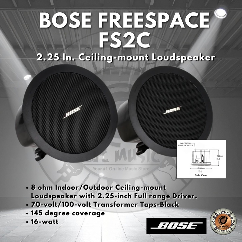 BOSE CEILING LOUDSPEAKER FS2C PAIR blck
