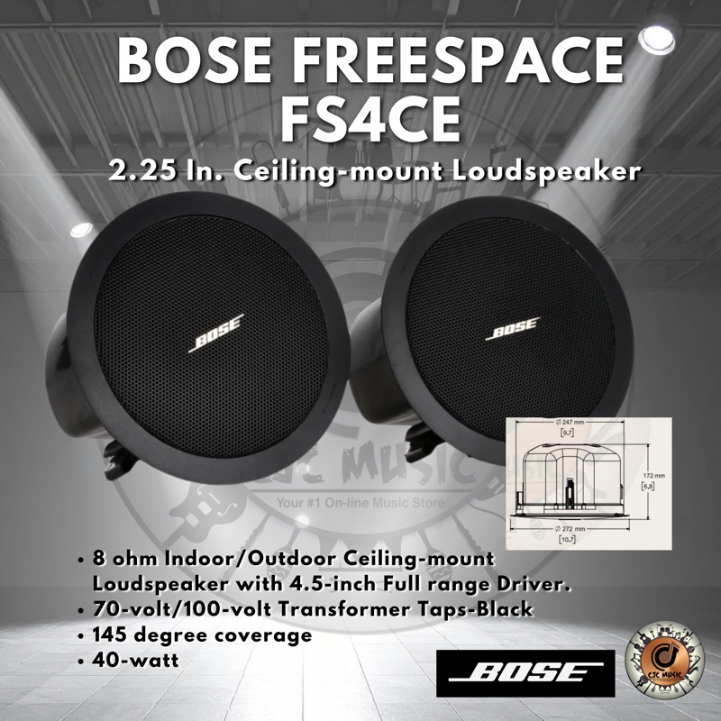 BOSE CEILING LOUDSPEAKER FS4CE PAIR blk