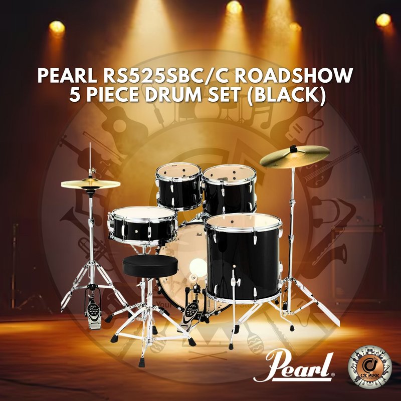 PEARL ROADSHOW ACOUSTIC DRUMSET (BLACK)