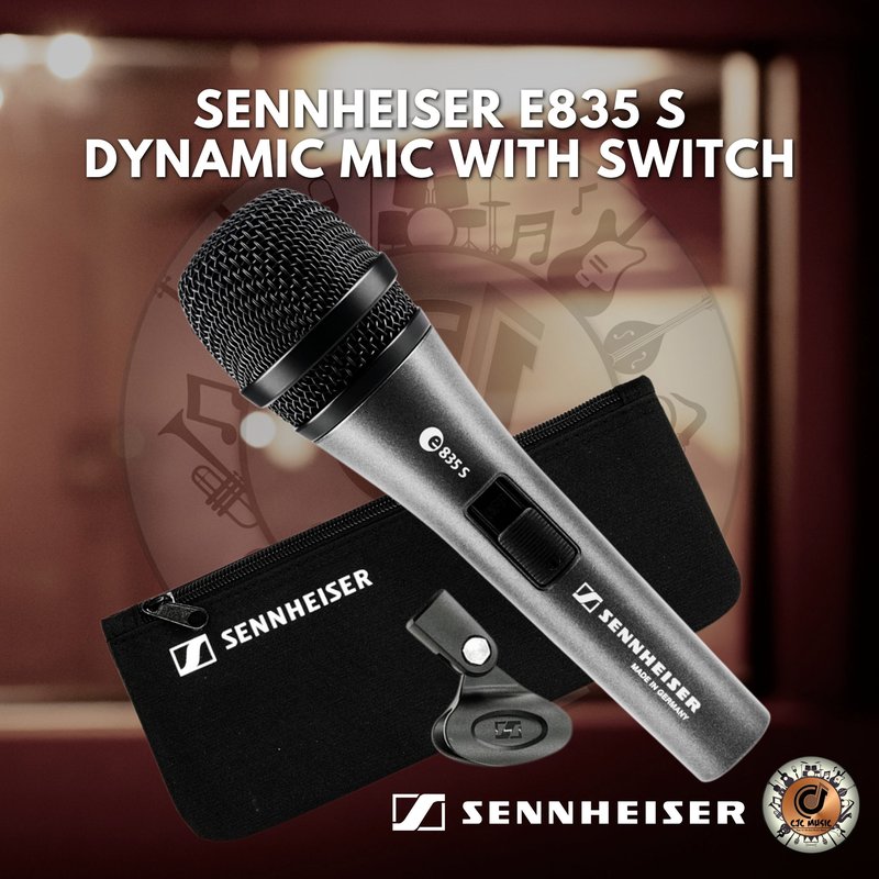 SENNHEISER E835 S DYNAMIC MIC WITH SWITCH