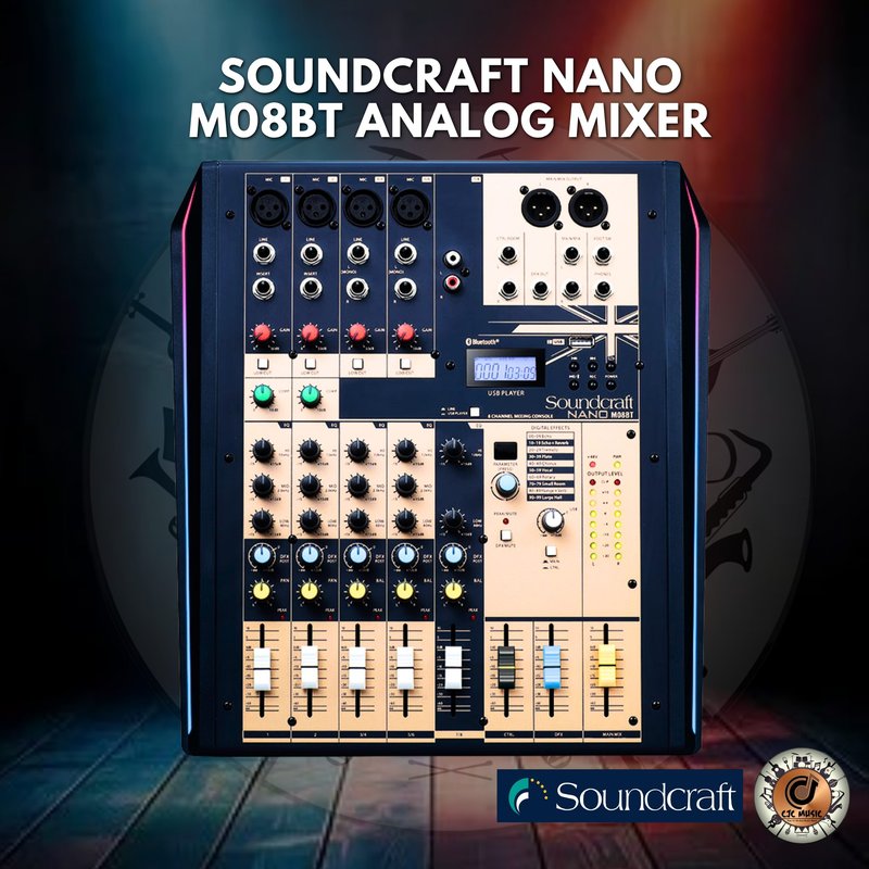 SOUNDCRAFT NANO M08BT ANALOG MIXER