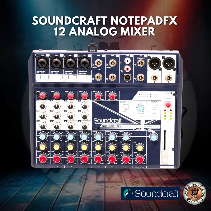 SOUNDCRAFT NOTEPADFX 12 ANALOG MIXER